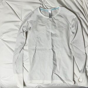 White Long-Sleeve Thermal Top